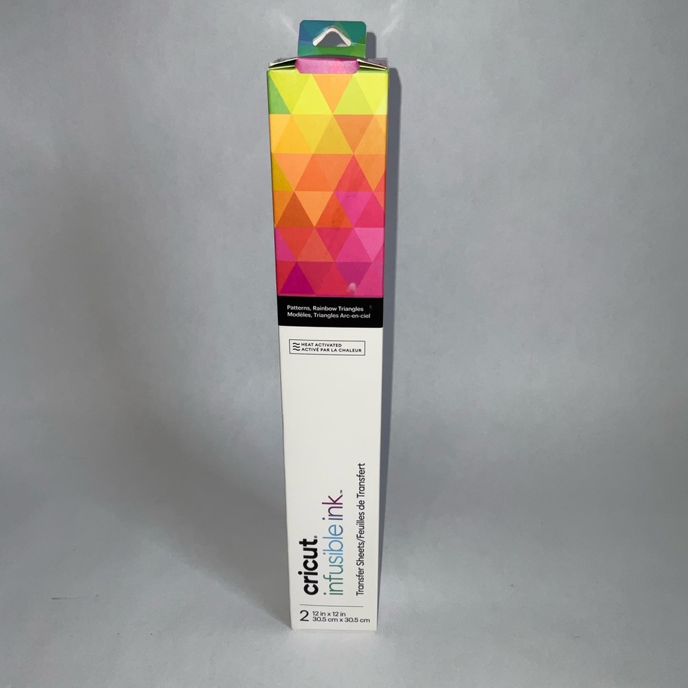 Cricut Infusible Ink Transfer Sheets Patterns Rainbow Triangles 12"×12"